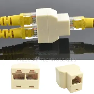 RJ45 Ethernet Cable LAN Port 1 to 2 Socket Splitter