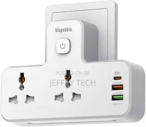Surge Protection Wall Adapter, With 20W, 2 Port, 1xpd + 1xqc