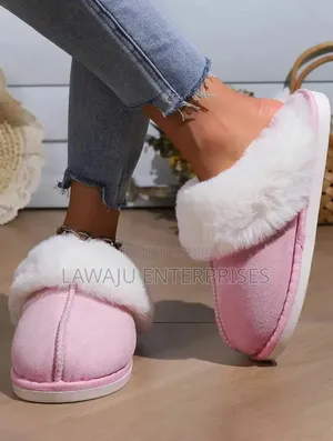Pink Cashmere Fur Indoor Shoes