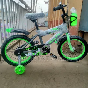 Green Size 16" Kids Bikes With Training Wheels