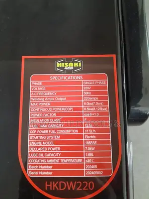 Hisaki Diesel Welder Generator 7.5KVA