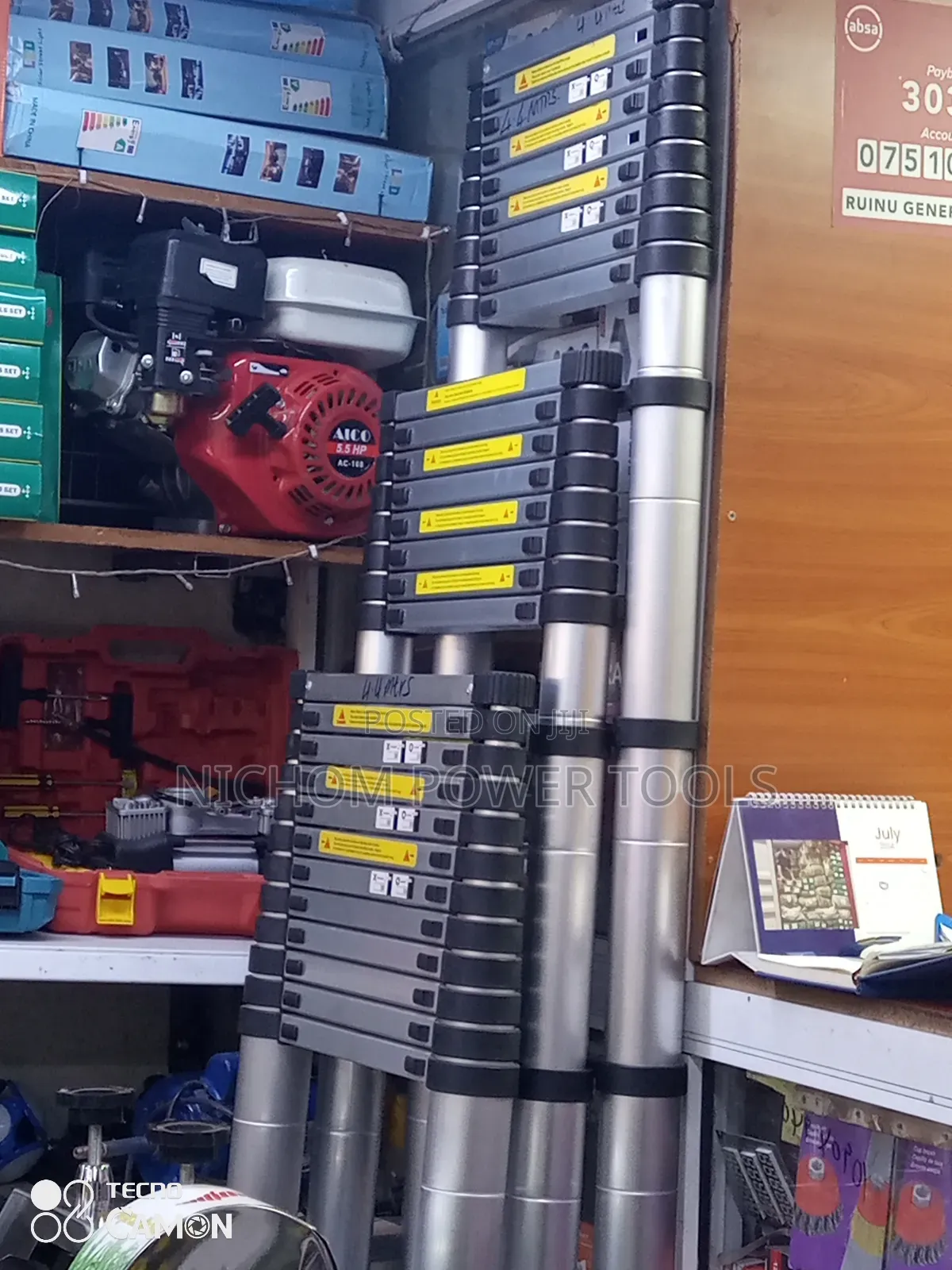 5m Single Sided Telescopic Ladder