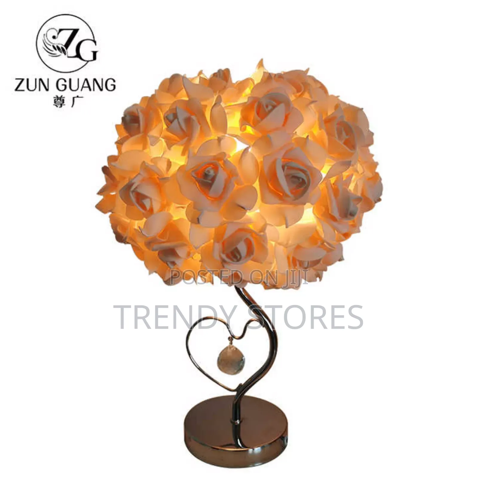 Nordic Bedside Beige Rose Lamp