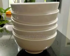 7 Inch Ceramic White Bowls