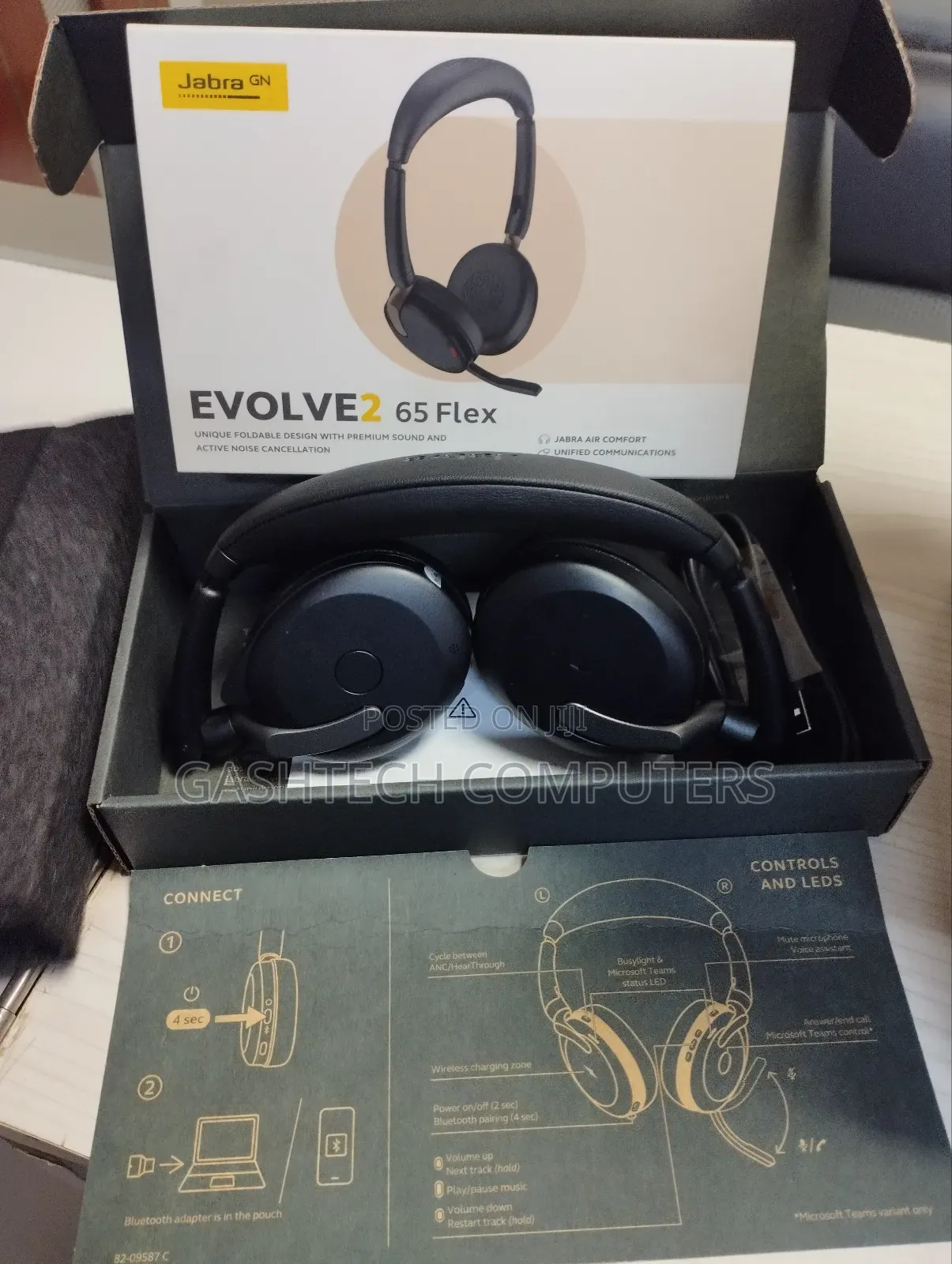 Jabra Evolve2 65 Flex Bluetooth Headphones