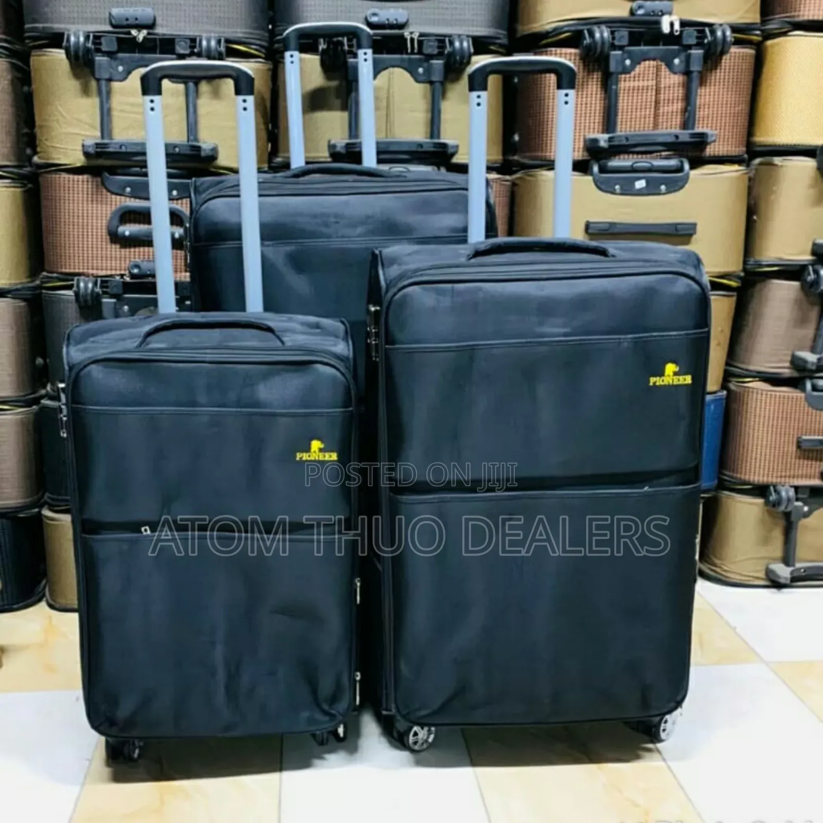 Black 3in1 Fabric Laxurious Suitcase Travelling Briefcase
