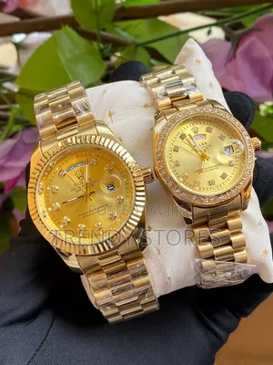 Gold Rolex Couple's Watch Set