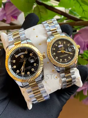 Silver Rolex Couple's Watch Set