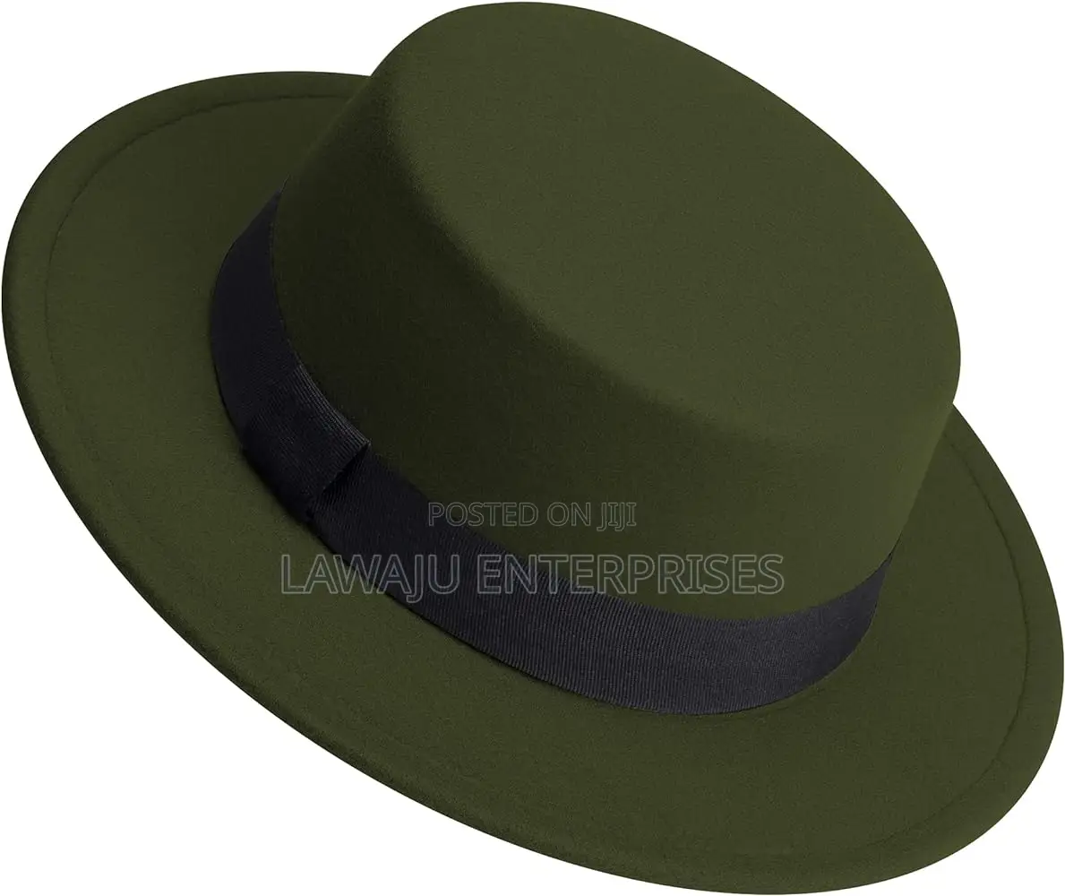 Fashion Wide Brim Flat Top Jazz Hat