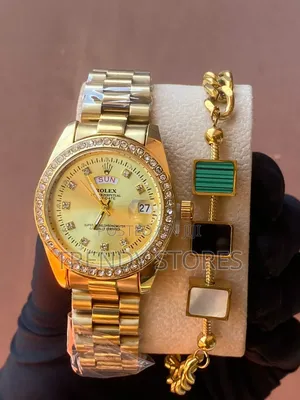 Iced Rolex Ladies Watch With Bracelet