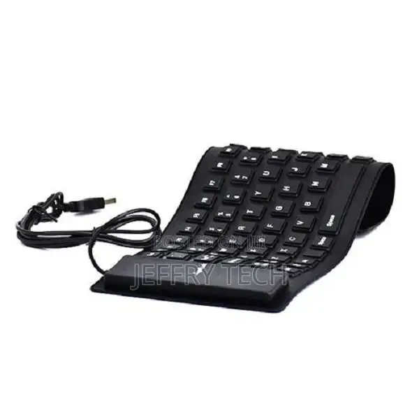 Generic Flexible Silicone Keyboard – Black