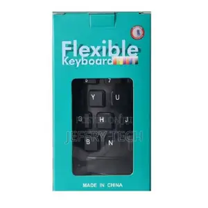 Generic Flexible USB Silicone Gel Full-Sized Keyboard – Blac