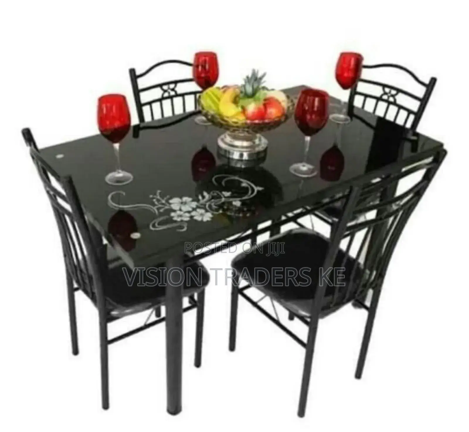 Glass Dining Table 4-Seater Set DT-128