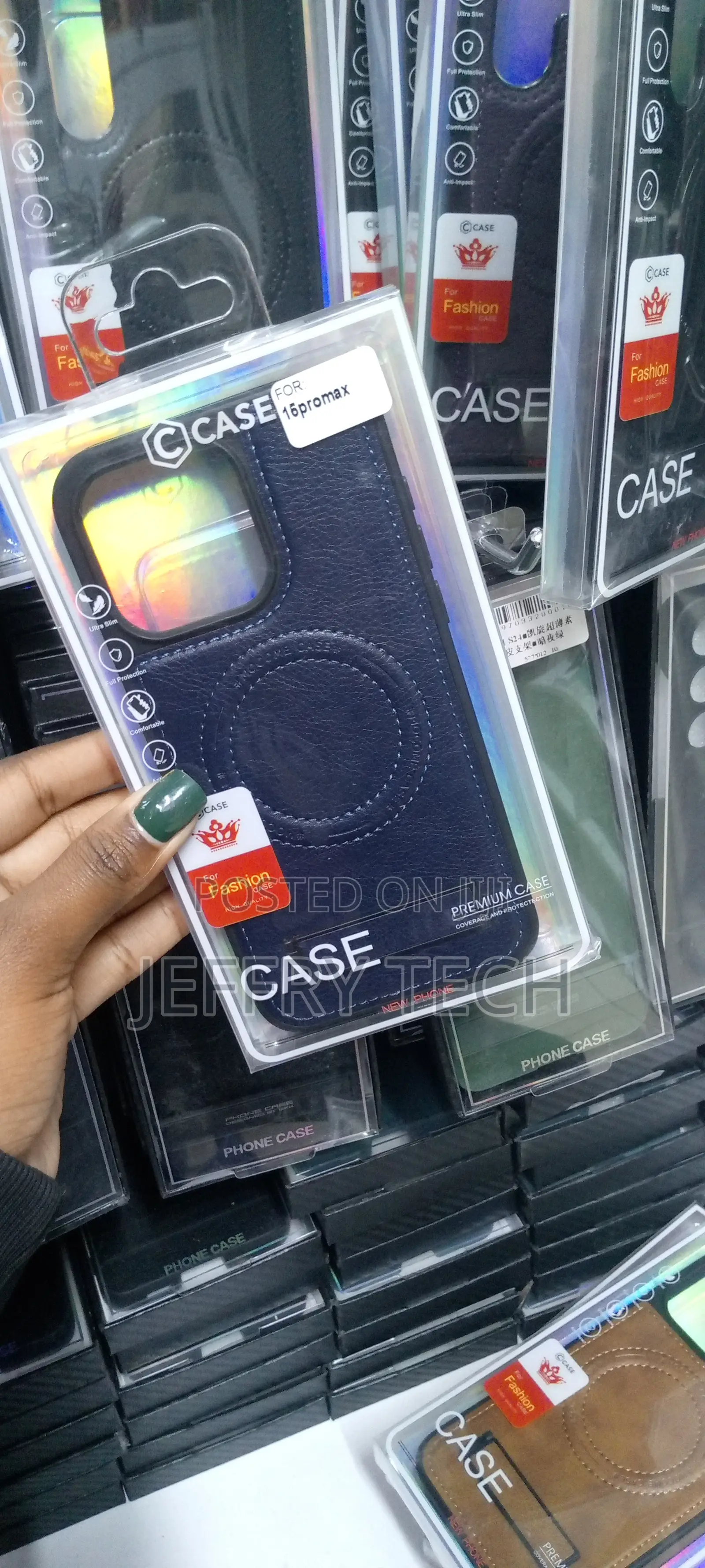 iPhone 15 Pro Maxleather Magsafe Kickstand Case