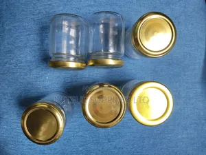 Half Dozenglass/Jam Jar 100ml With Gold Lids With Seals
