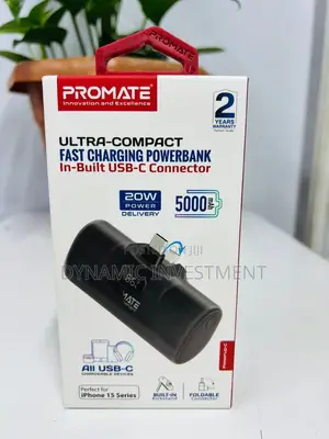 PROMATE Fast Charging Power Bank in-Built USB-C Connector