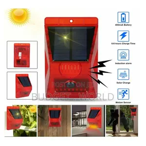 New- Solar Led Alarm Security Light, Motion Detector
