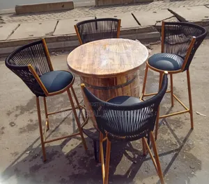 High-Quality Vanished Wooden Barrel Table.