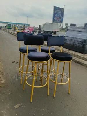 Counter Stools or High Bar Stools, Black Velvet 