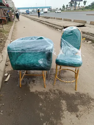 Manicure Seats, 2 Pieces Green and Gold 