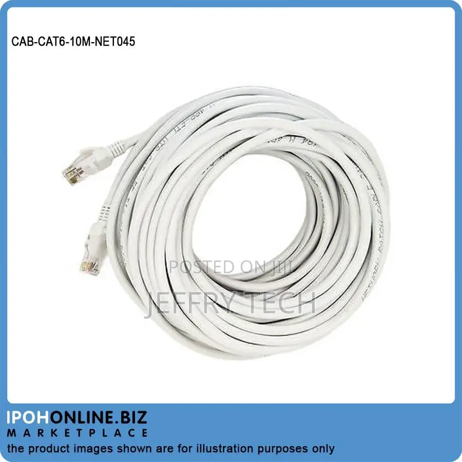 Network Patch Cord Cat6 RJ45 Ethernet LAN Cable - 10M