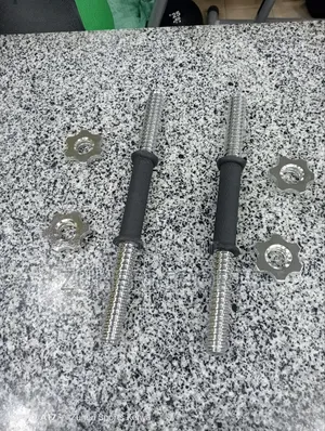 Dumbbell Bars Pair Standard Plates With Locks