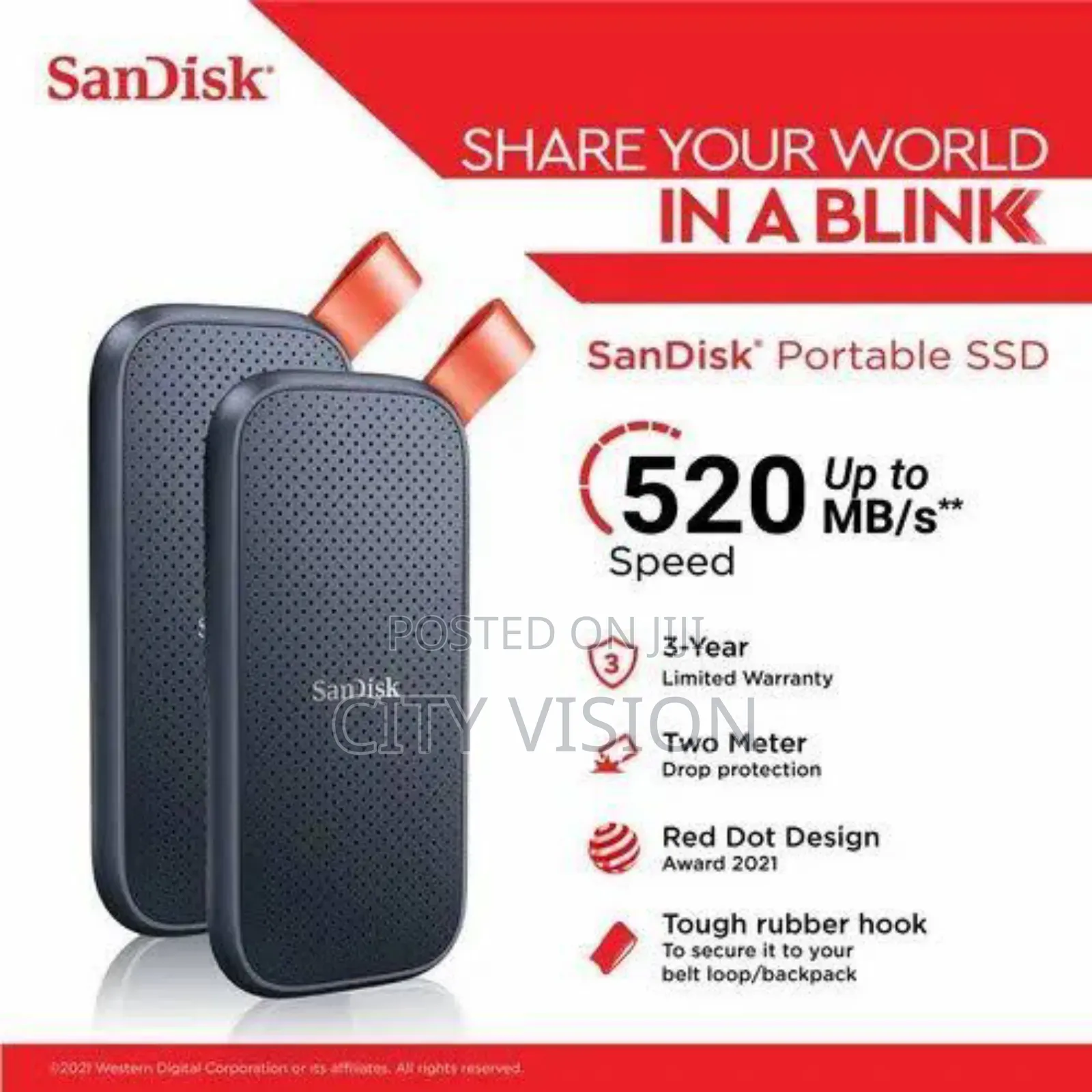 Sandisk E30 Portable External SSD 1tb