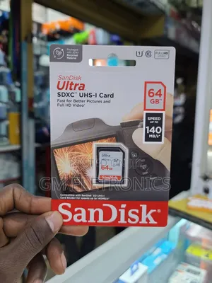 Sandisk 64gb Sd Card Ultra High Speed Camera Card SDXC-Uhs-1