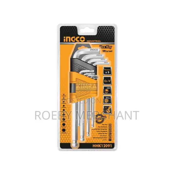 Ingco Hex Keys Ballpoint 9pcs