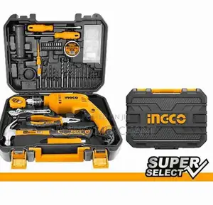INGCO 115 Pieces Tool Box Kit- 680W Powerful Impact Drill