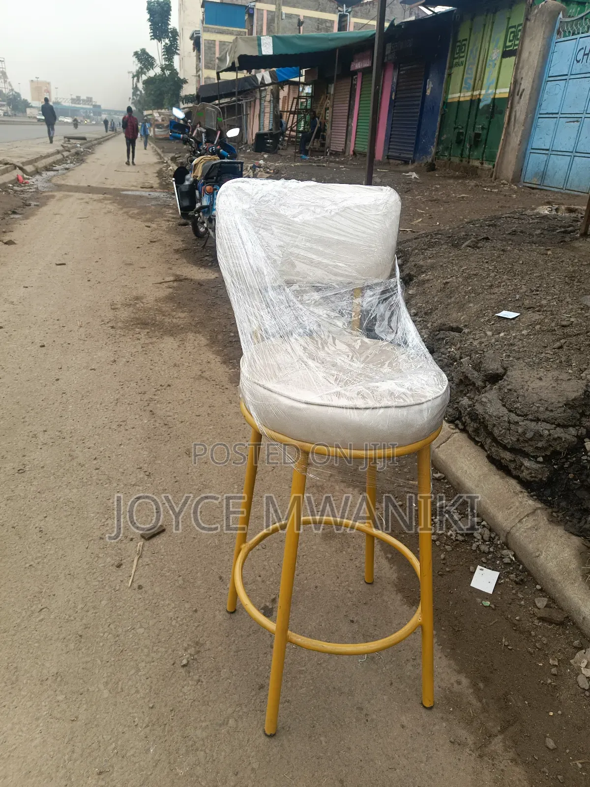 High Bar Stool or Kitchen Counter Stool Cream 