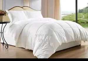 6ft X 6ft White Duvet Set (Duvet, Bedsheet 2 Pillow Cases)