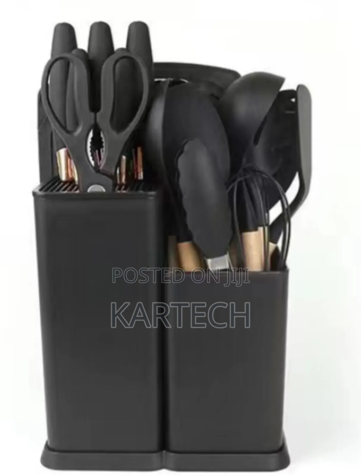 Silicon Spoons 19pcs -Black