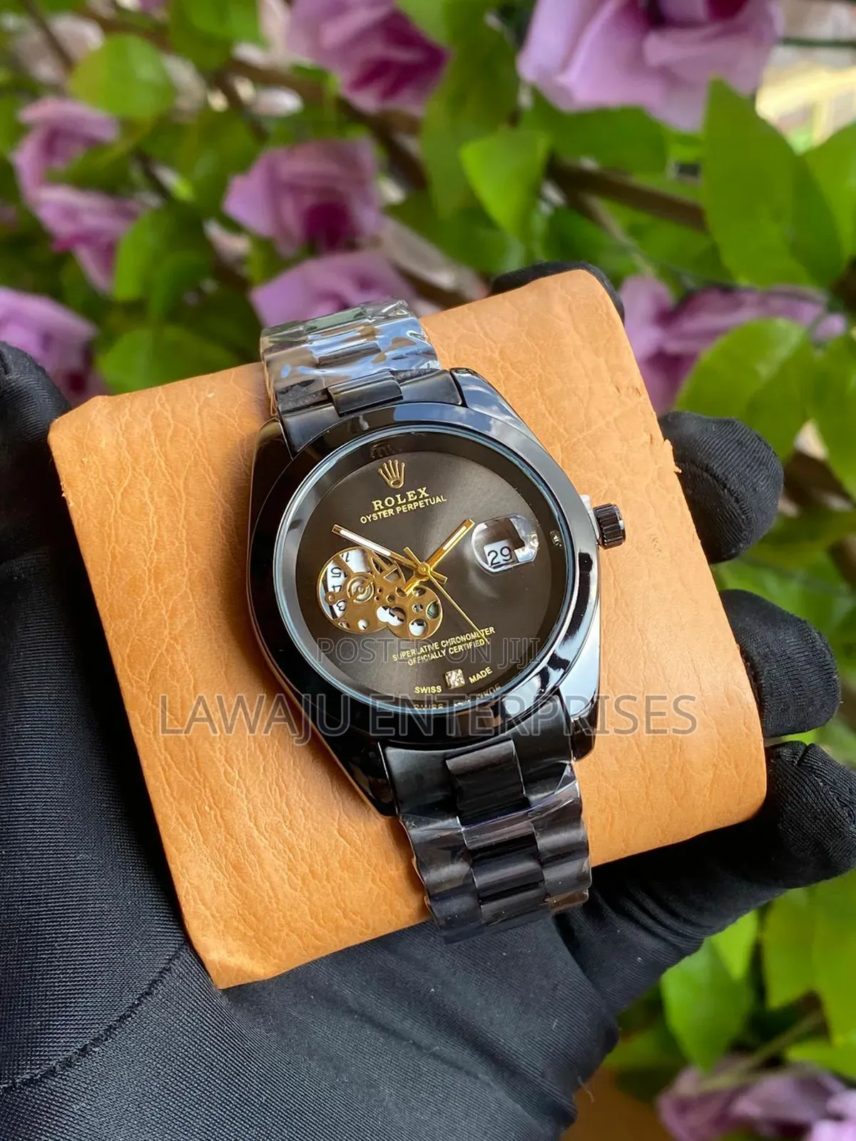 Black Gents Rolex Watch