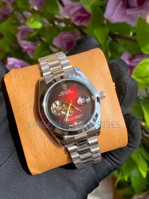 Silver Gents Rolex Watch