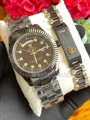 Black Mens Rolex Watch With Bracelet