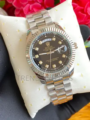 Silver Gents Rolex With Perpetual Calendar