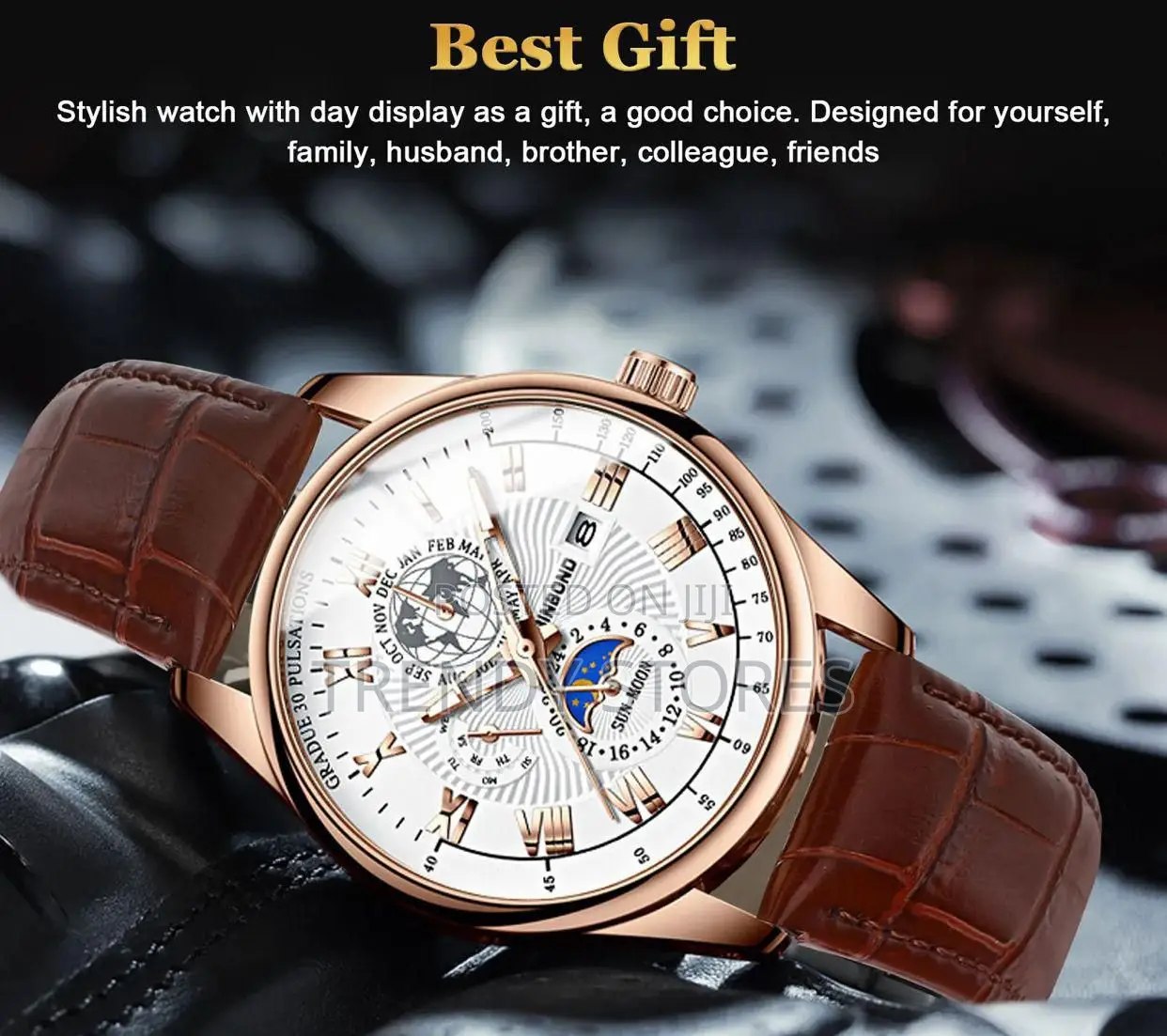 Leather Strap Men's Watch