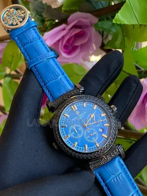 Blue Strap Double Sided Patek Gents Watch