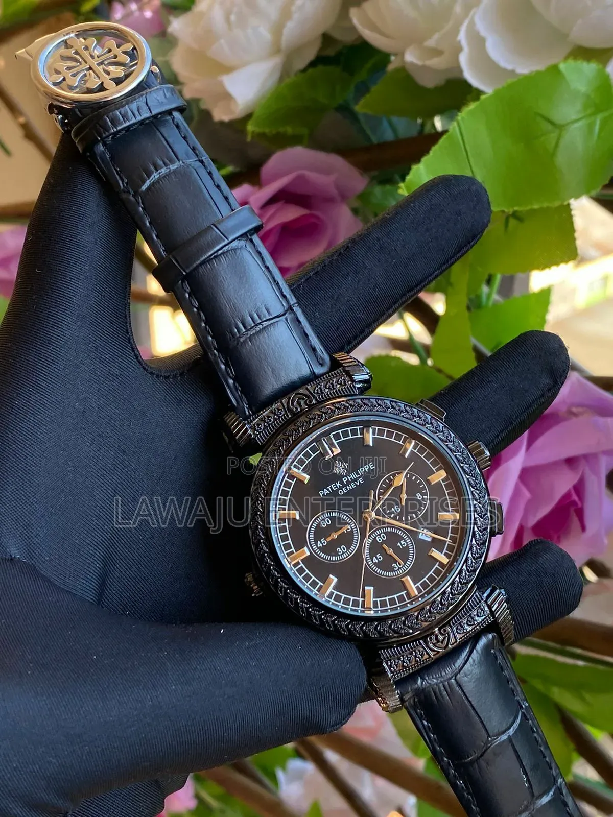 Black Double Sided Patek Gents Watch