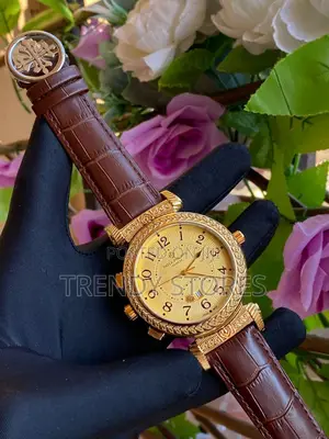 Brown Strap Double Sided Patek Gents Watch