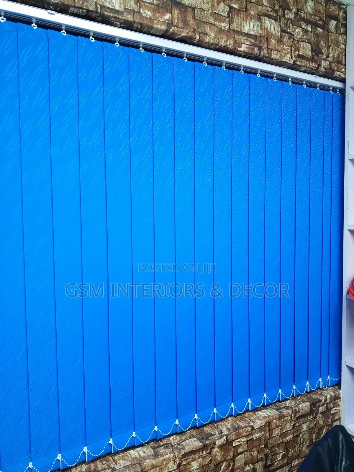Vertical Office Blinds Blue