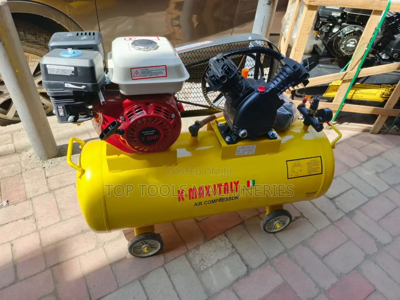Kmax Italy Air Compressor 100L Petrol Driven