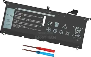 DXGH8 7.6V 52wh Battery for Dell XPS 13 9370 9380 2019