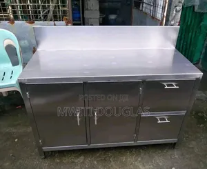 Official Working Table With a Cabinet