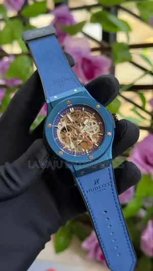 Blue Strap Hublot Automatic Gents Watch
