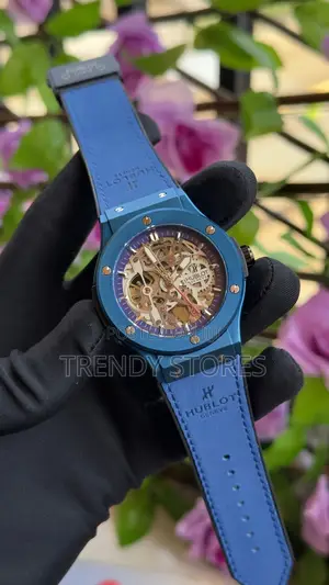 Blue Hublot Automatic Gents Watch