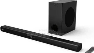 Soundbar Hisense With Wireless Subwoofer.