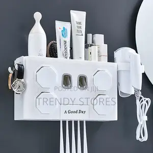 Multifunctional Toothbrush Holder/Toothpaste Dispenser