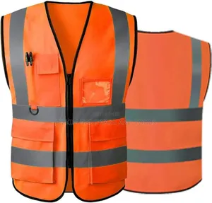 Reflector Jacket With Zip And Pockets Heavy Material